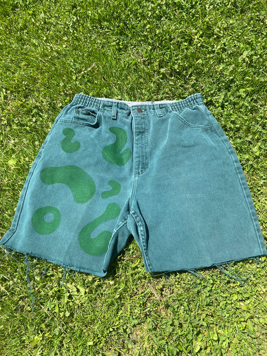 Funky Up-cycled High Waisted Vintage Cutoff Shorts