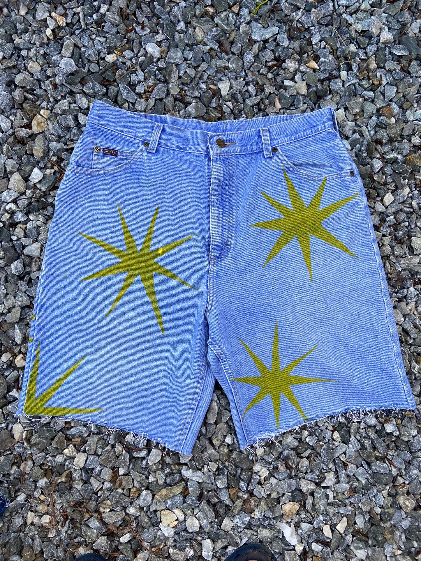 Funky Up-cycled High Waisted Vintage Cutoff Shorts