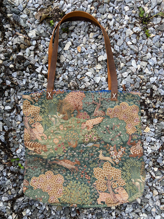 Oversized Hand Sewn Tapestry Bag